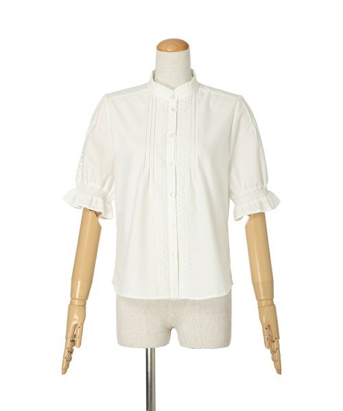 F i.n.t（フィント）の「レースピンタック使い半袖ブラウス/ fint　フィント　夏服（シャツ/ブラウス・レディース・ライトベージュ/オフホワイト・FREE）」の13枚目の写真