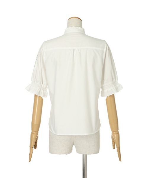 F i.n.t（フィント）の「レースピンタック使い半袖ブラウス/ fint　フィント　夏服（シャツ/ブラウス・レディース・ライトベージュ/オフホワイト・FREE）」の15枚目の写真