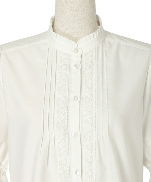 F i.n.t（フィント）の「レースピンタック使い半袖ブラウス/ fint　フィント　夏服（シャツ/ブラウス・レディース・ライトベージュ/オフホワイト・FREE）」の17枚目の写真