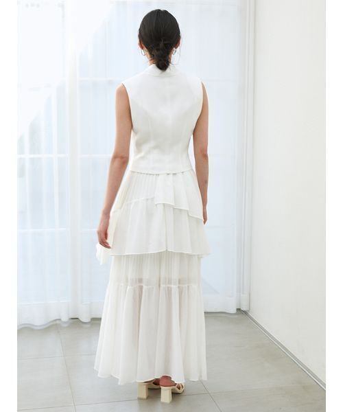 SNIDEL(スナイデル)の「アシメントリーティアードキャミワンピース(ワンピース・レディース・モカ/ホワイト/その他・0/1)」の20枚目の写真