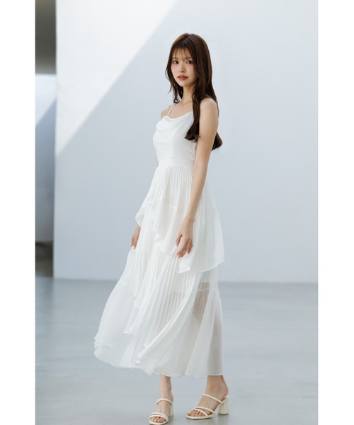 アシメントリーティアードキャミワンピース（ワンピース）｜SNIDEL