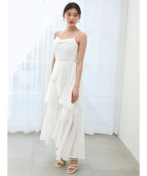 セール】アシメントリーティアードキャミワンピース（ワンピース