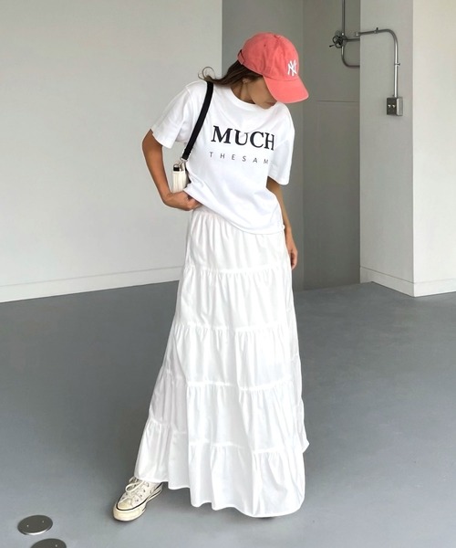 ホワイトティアードロングスカート ティアードロングスカート | ファッション通販サイト NUGU