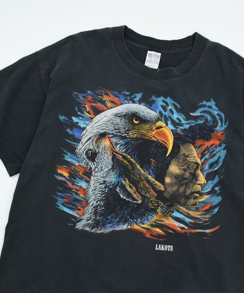 KUZRA プリント Tシャツ XL ブラック GILDAN ティーアールフォーサスペンション プリント Tシャツ GILDAN