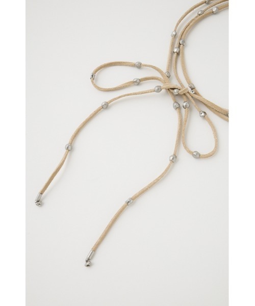 MOUSSY（マウジー）の「BEADED F/SUEDE チョーカー（チョーカー・レディース・ブラック/ベージュ・FREE）」の7枚目の写真