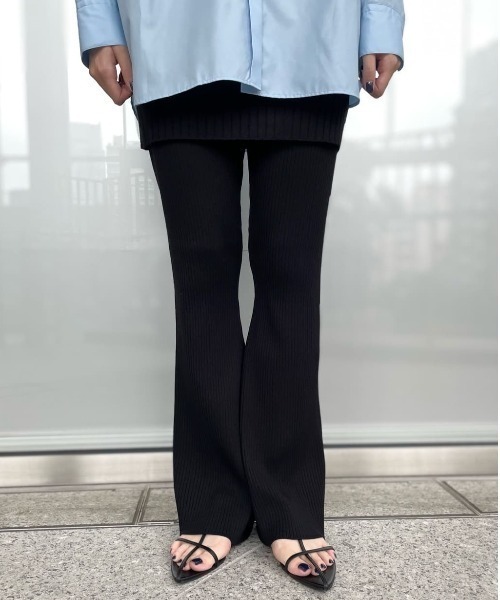 LE PHIL(ルフィル)の「◆リブニットスカートパンツ(その他パンツ・レディース・ブラック/レッド・0/1)」の8枚目の写真