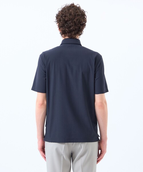 MACKINTOSH PHILOSOPHY（ﾏｯｷﾝﾄｯｼｭ ﾌｨﾛｿﾌｨｰ）の「【TROTTER with FREEZE TECH】トロッター ボタンダウンポロシャツ　氷撃プリントトリコット（ポロシャツ・メンズ・ホワイト/ダークネイビー・40/38）」の5枚目の写真