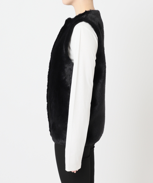 JOURNAL STANDARD(ジャーナルスタンダード)の「《追加》ダブルフェイスフェザークルーネックベスト(ベスト・レディース・ブラウン/ベージュ/ブラック・FREE)」の14枚目の写真