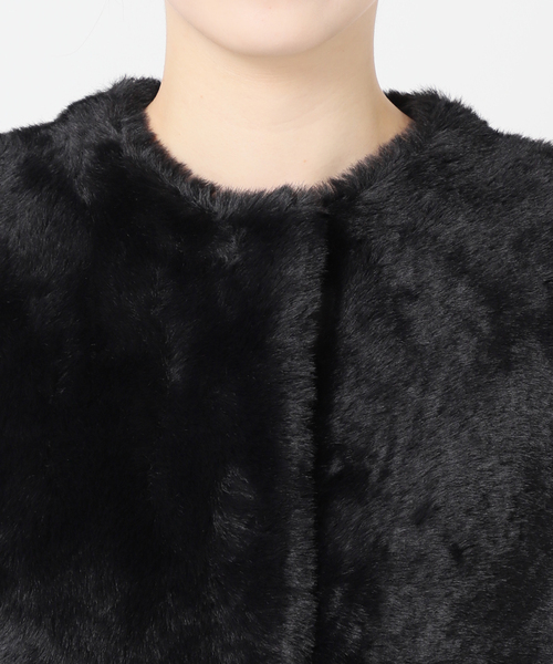 JOURNAL STANDARD(ジャーナルスタンダード)の「《追加》ダブルフェイスフェザークルーネックベスト(ベスト・レディース・ブラウン/ベージュ/ブラック・FREE)」の12枚目の写真