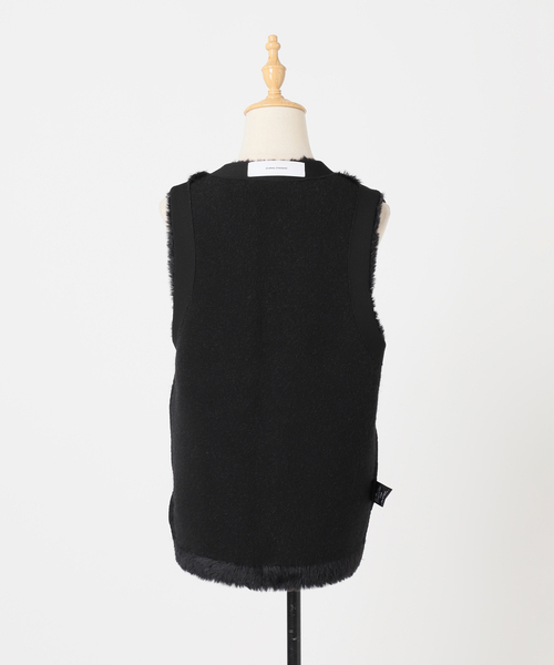 JOURNAL STANDARD(ジャーナルスタンダード)の「《追加》ダブルフェイスフェザークルーネックベスト(ベスト・レディース・ブラウン/ベージュ/ブラック・FREE)」の6枚目の写真