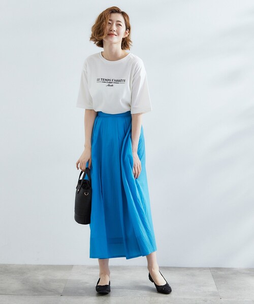 grove（グローブ）の「【UVカット/二の腕カバー】ハーフスリーブロゴTシャツ（Tシャツ/カットソー・レディース・オフホワイト/ライトベージュ/グレー系その他/ホワイト系3・02/03/04/01/05）」の13枚目の写真