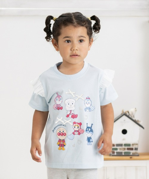 ANPANMAN KIDS COLLECTION（アンパンマンキッズコレクション）の「ぬいぐるみいっぱい半袖Tシャツ（Tシャツ/カットソー・キッズ・サックスブルー/オフホワイト・120cm/80ｃｍ/90cm/110cm/100cm）」の2枚目の写真