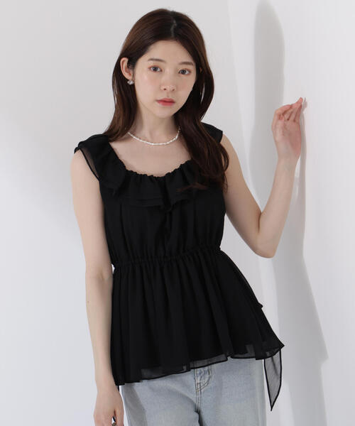 PROPORTION BODY DRESSING（プロポーションボディドレッシング）の「＜ウォッシャブル＞フリルギャザーブラウス / 1215210708（シャツ/ブラウス・レディース・ブラウン/カーキ/ブラック・FREE）」の2枚目の写真