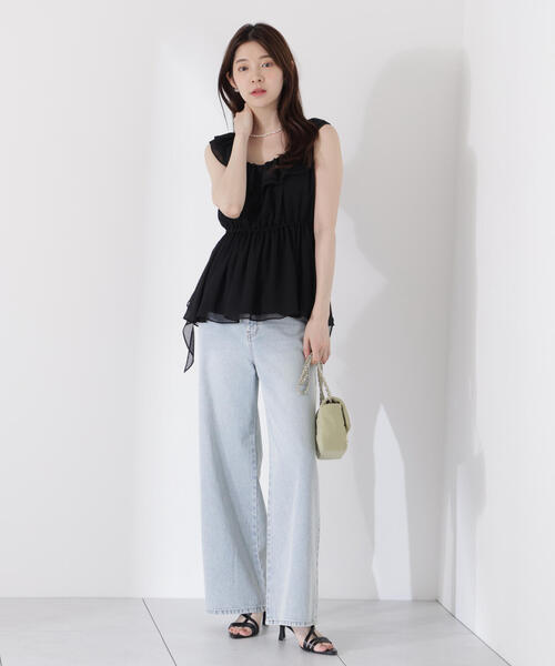 PROPORTION BODY DRESSING（プロポーションボディドレッシング）の「＜ウォッシャブル＞フリルギャザーブラウス / 1215210708（シャツ/ブラウス・レディース・ブラウン/カーキ/ブラック・FREE）」の5枚目の写真