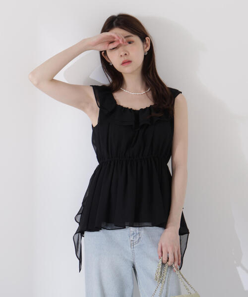 PROPORTION BODY DRESSING（プロポーションボディドレッシング）の「＜ウォッシャブル＞フリルギャザーブラウス / 1215210708（シャツ/ブラウス・レディース・ブラウン/カーキ/ブラック・FREE）」の9枚目の写真