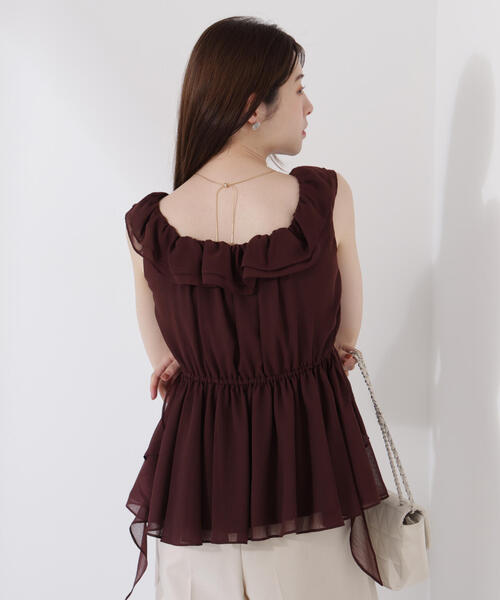 PROPORTION BODY DRESSING（プロポーションボディドレッシング）の「＜ウォッシャブル＞フリルギャザーブラウス / 1215210708（シャツ/ブラウス・レディース・ブラウン/カーキ/ブラック・FREE）」の16枚目の写真