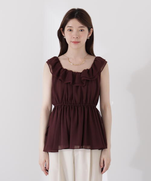 PROPORTION BODY DRESSING（プロポーションボディドレッシング）の「＜ウォッシャブル＞フリルギャザーブラウス / 1215210708（シャツ/ブラウス・レディース・ブラウン/カーキ/ブラック・FREE）」の19枚目の写真