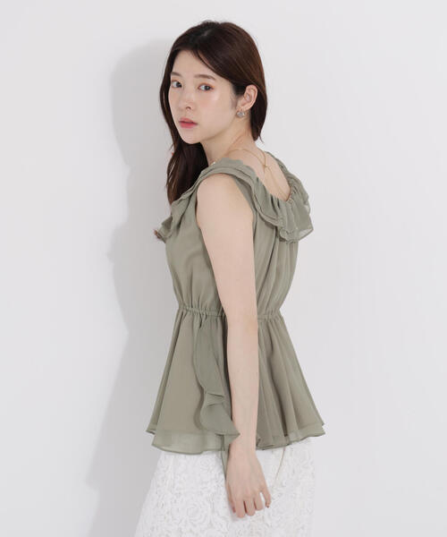 PROPORTION BODY DRESSING（プロポーションボディドレッシング）の「＜ウォッシャブル＞フリルギャザーブラウス / 1215210708（シャツ/ブラウス・レディース・ブラウン/カーキ/ブラック・FREE）」の18枚目の写真