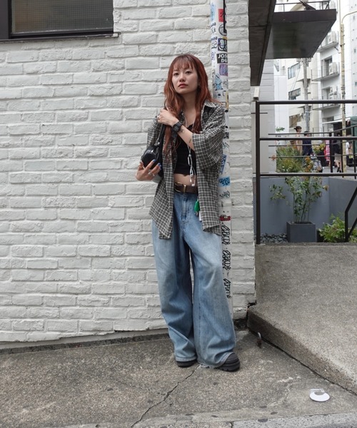 TEEN BOOP（ティーンブープ）の「VintageハーフスリーブチェックSH（シャツ/ブラウス・レディース・ブラック/ブルー・FREE）」の11枚目の写真