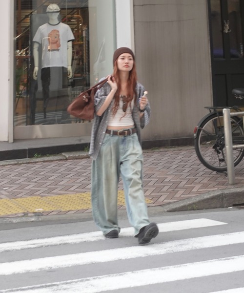 TEEN BOOP（ティーンブープ）の「VintageハーフスリーブチェックSH（シャツ/ブラウス・レディース・ブラック/ブルー・FREE）」の12枚目の写真