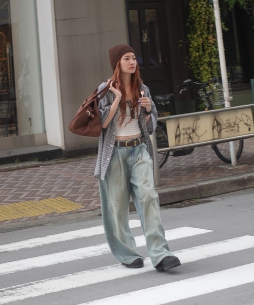 TEEN BOOP（ティーンブープ）の「VintageハーフスリーブチェックSH（シャツ/ブラウス・レディース・ブラック/ブルー・FREE）」の13枚目の写真