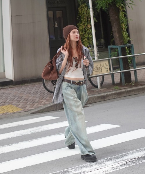 TEEN BOOP（ティーンブープ）の「VintageハーフスリーブチェックSH（シャツ/ブラウス・レディース・ブラック/ブルー・FREE）」の14枚目の写真