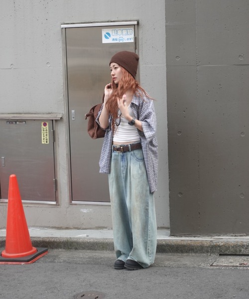 TEEN BOOP（ティーンブープ）の「VintageハーフスリーブチェックSH（シャツ/ブラウス・レディース・ブラック/ブルー・FREE）」の15枚目の写真