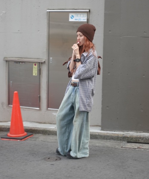 TEEN BOOP（ティーンブープ）の「VintageハーフスリーブチェックSH（シャツ/ブラウス・レディース・ブラック/ブルー・FREE）」の16枚目の写真