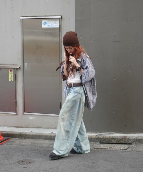 TEEN BOOP（ティーンブープ）の「VintageハーフスリーブチェックSH（シャツ/ブラウス・レディース・ブラック/ブルー・FREE）」の17枚目の写真