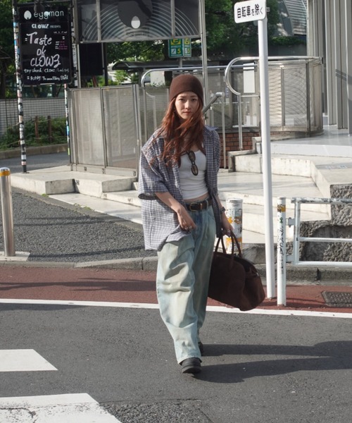 TEEN BOOP（ティーンブープ）の「VintageハーフスリーブチェックSH（シャツ/ブラウス・レディース・ブラック/ブルー・FREE）」の21枚目の写真