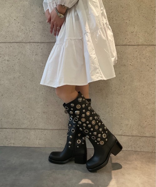 ラウンドスタッズ ロングブーツ Jeffrey Campbell│Jeffrey