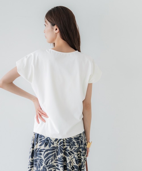 coca(coca)(コカ)の「シルキータッチバルーンスリーブトップス(Tシャツ/カットソー・レディース・ホワイト/ブラック・S/M/L)」の6枚目の写真