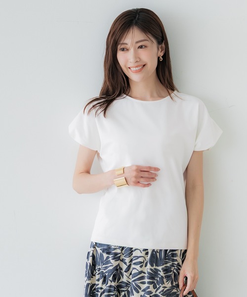 coca(coca)(コカ)の「シルキータッチバルーンスリーブトップス(Tシャツ/カットソー・レディース・ホワイト/ブラック・S/M/L)」の7枚目の写真