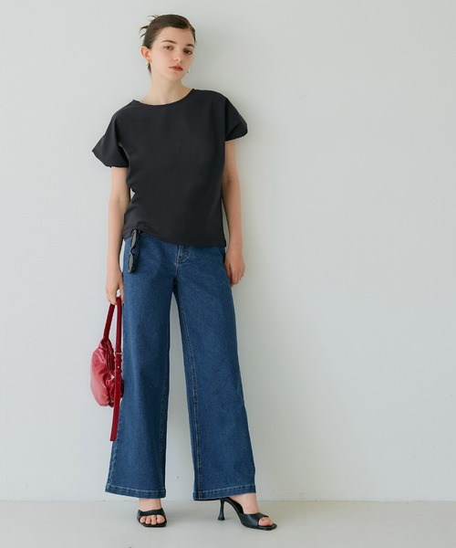 coca(coca)(コカ)の「シルキータッチバルーンスリーブトップス(Tシャツ/カットソー・レディース・ホワイト/ブラック・S/M/L)」の10枚目の写真