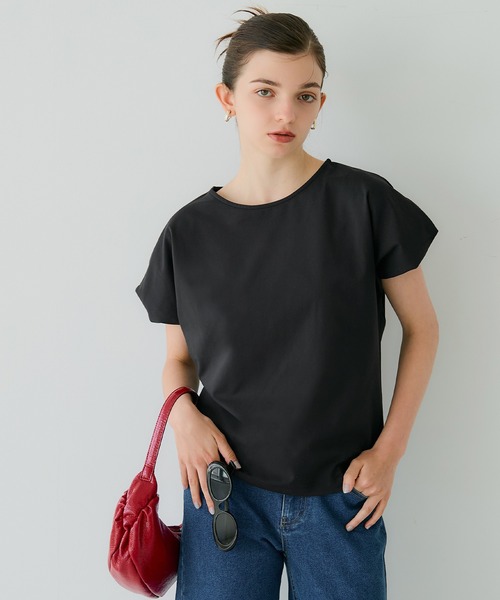 coca(coca)(コカ)の「シルキータッチバルーンスリーブトップス(Tシャツ/カットソー・レディース・ホワイト/ブラック・S/M/L)」の13枚目の写真