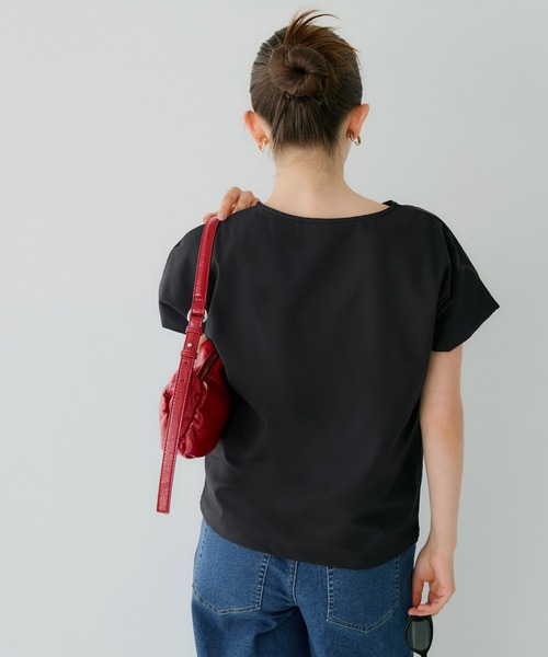 coca(coca)(コカ)の「シルキータッチバルーンスリーブトップス(Tシャツ/カットソー・レディース・ホワイト/ブラック・S/M/L)」の15枚目の写真