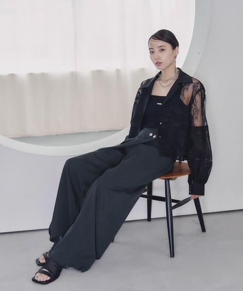 HARE（ハレ）の「メタルボタンラップパンツ(HARE)（その他パンツ・レディース・ブルー/チャコールグレー・FREE）」の3枚目の写真