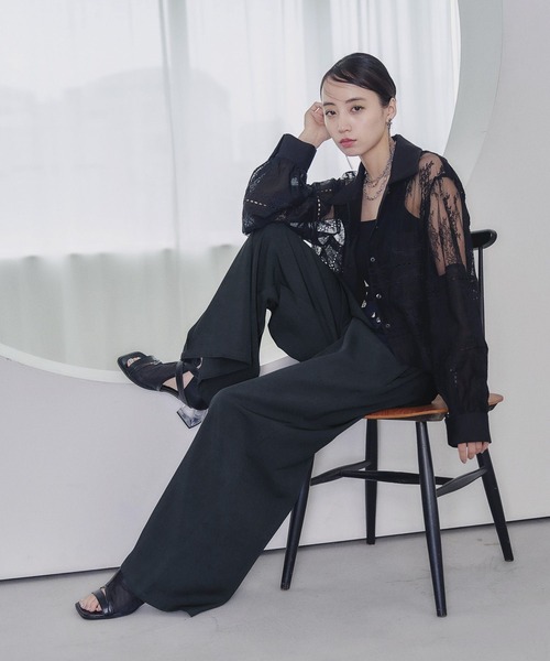 HARE（ハレ）の「メタルボタンラップパンツ(HARE)（その他パンツ・レディース・ブルー/チャコールグレー・FREE）」の4枚目の写真