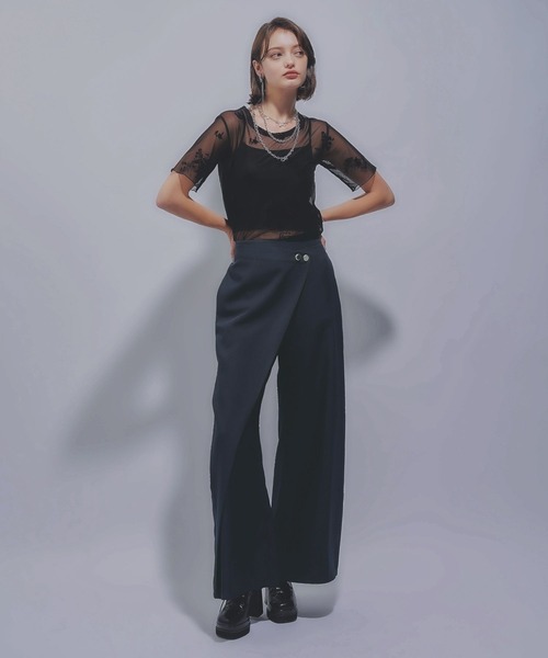 HARE（ハレ）の「メタルボタンラップパンツ(HARE)（その他パンツ・レディース・ブルー/チャコールグレー・FREE）」の5枚目の写真