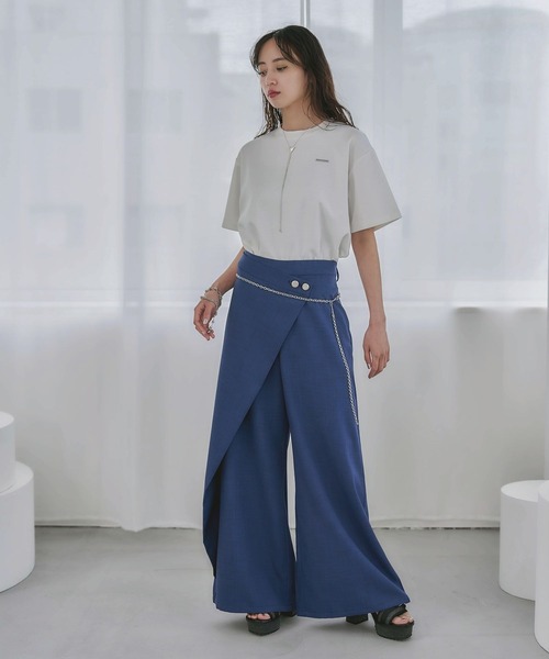 HARE（ハレ）の「メタルボタンラップパンツ(HARE)（その他パンツ・レディース・ブルー/チャコールグレー・FREE）」の18枚目の写真