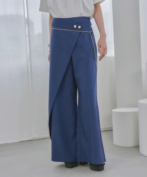 HARE（ハレ）の「メタルボタンラップパンツ(HARE)（その他パンツ・レディース・ブルー/チャコールグレー・FREE）」の12枚目の写真