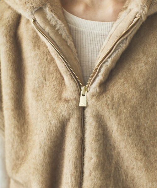 Curensology（カレンソロジー）の「Curensology(カレンソロジー)/ファーフーディーベスト（ベスト・レディース・ブラック/ブラウン/ナチュラル・FREE）」の22枚目の写真