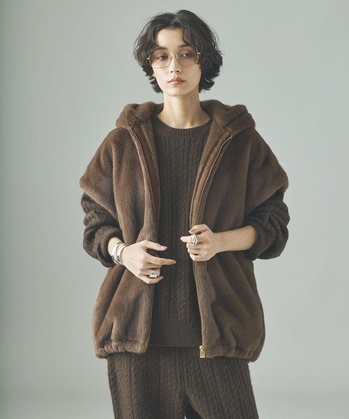 セール】Curensology(カレンソロジー)/ファーフーディーベスト（ベスト