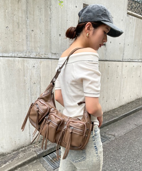 3.3 Field Trip （3.3フィールドトリップ）の「3.3 Field Trip／3ポケットショルダーバッグ（ショルダーバッグ・レディース・ブラック/ブラウン・ONE SIZE）」の18枚目の写真