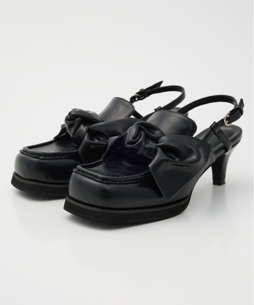 RIBBON HEELED LOAFERS リボン ヒールド ローファー 秋服