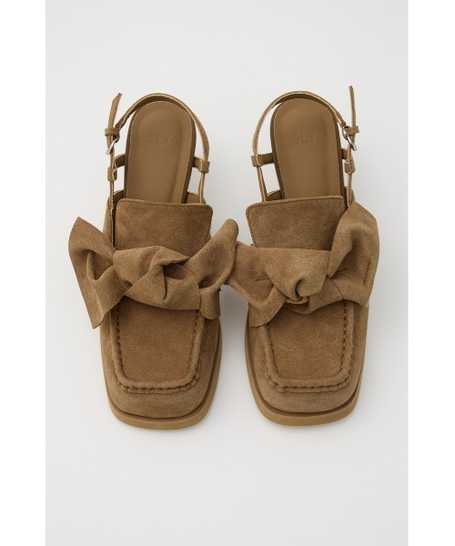 値下げ！ウェッジソール　リボンヒールローファー RIBBON HEELED LOAFERS リボン ヒールド ローファー 秋服