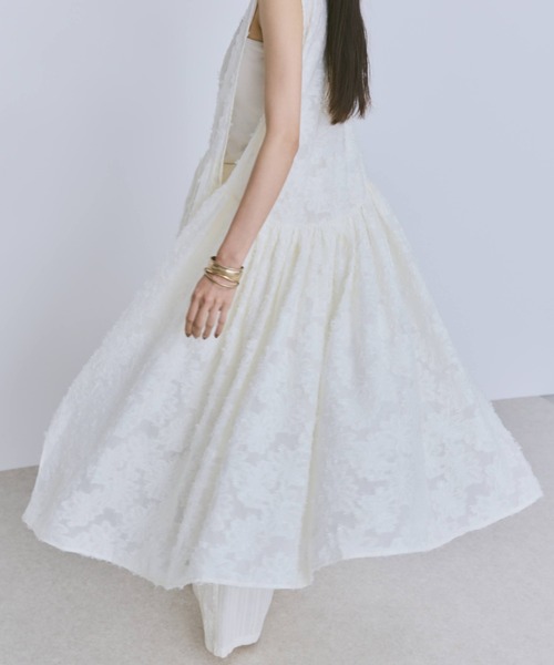 Libra Cue（リブラ キュー）の「フェザーサイドリボンジレワンピース（ワンピース・レディース・アイボリー/ブラック・FREE）」の21枚目の写真