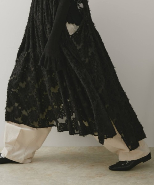 Libra Cue（リブラ キュー）の「フェザーサイドリボンジレワンピース（ワンピース・レディース・アイボリー/ブラック・FREE）」の22枚目の写真