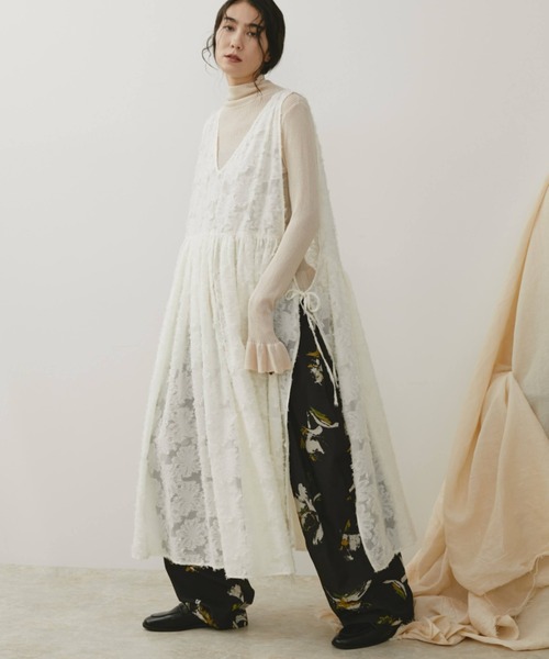 フェザーサイドリボンジレワンピース（ワンピース）｜Libra Cue