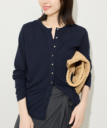「IENA」 長袖カットソー - ネイビー レディース IENA｜イエナのTシャツ/カットソー（長袖）通販 - ZOZOTOWN
